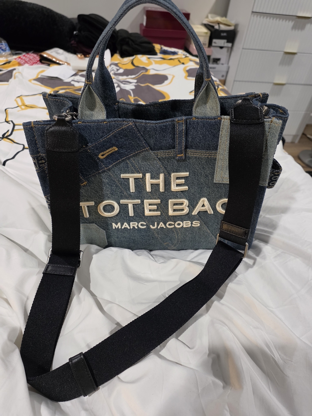 Marc Jacobs Blue Patchwork Denim 'THE TOTEBAG' Tote - Picture 6 of 8
